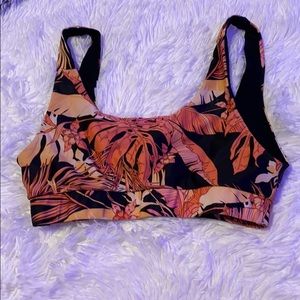 Kulani Kini Orange and Black swim top